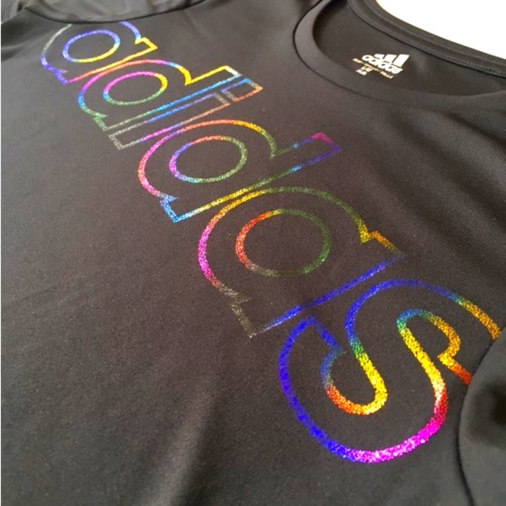 Black Adidas tee with logo